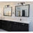 Destin 3 Light Vanity Black And Silver Finish Clear Ribbed Glass