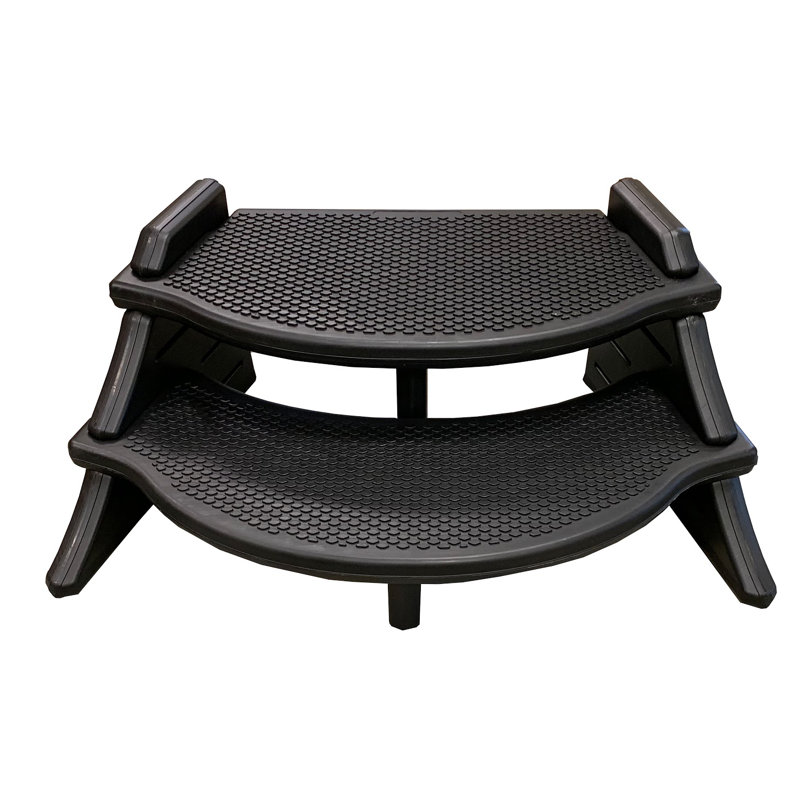 Confer Plastics 23'' D Slip Resistant Hot Tub Step, Black