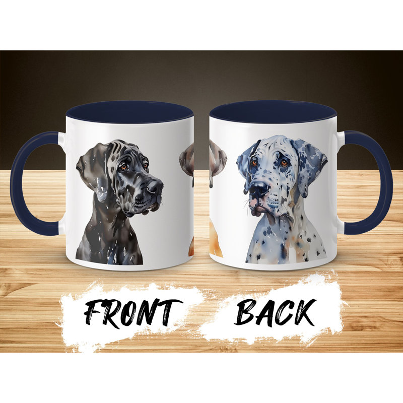 Ceramic Coffee Mug, 2, Navy