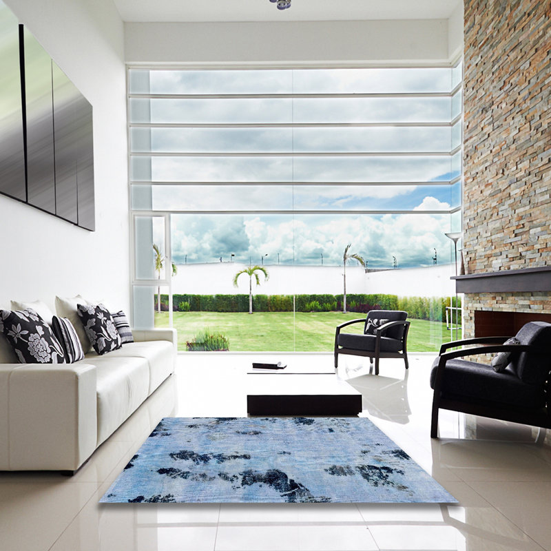 Tapis abstrait moderne 1959, Carré 3 pi