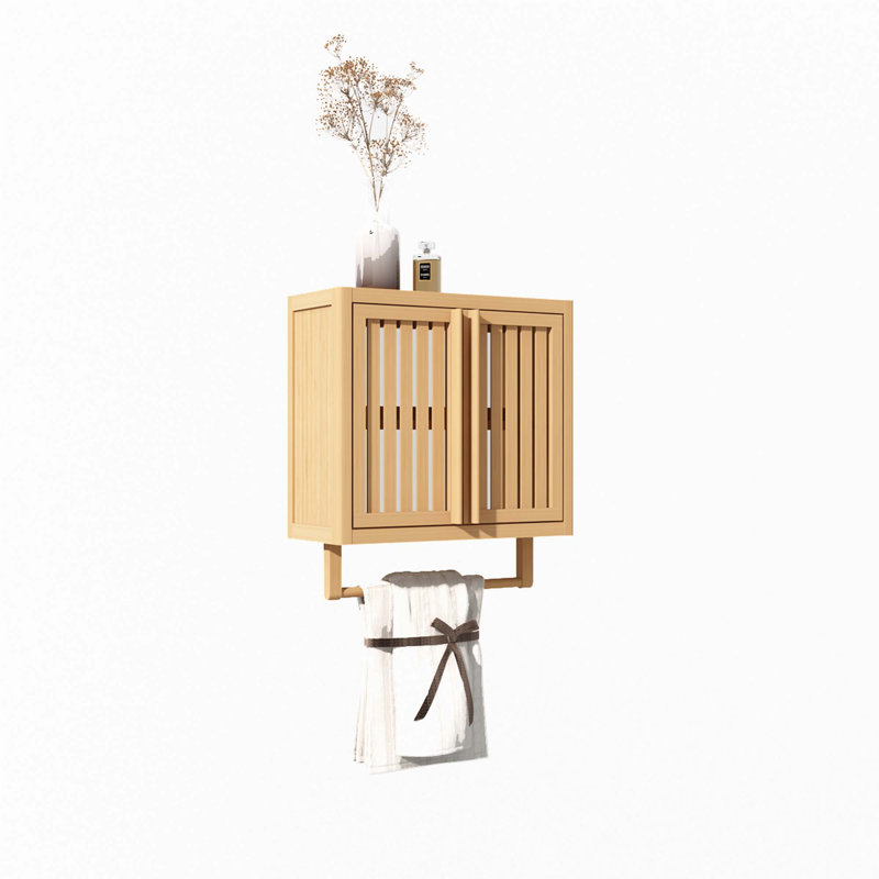 Rangement mural pour toilette en bambou