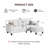 78'' Upholstered Sofa Couch With Ottoman-1010407974