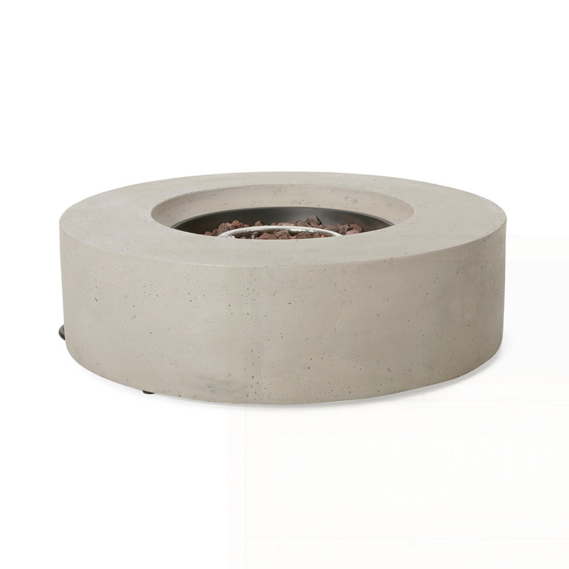 Modern Outdoor Fire Pit, Light Gray
