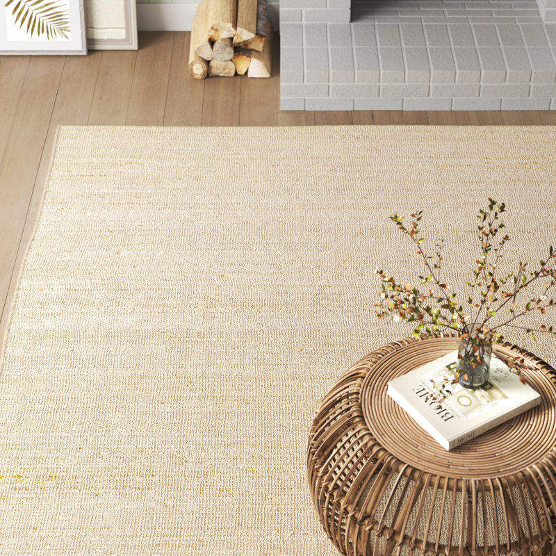 Tapis beige en jute / sisal tissé à la machine Jolie, Rectangle de 10 pi x 14 pi