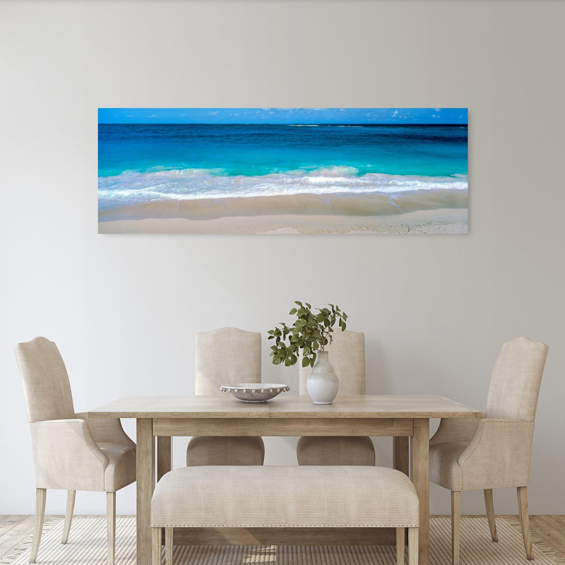 Waters Edge Barbados Caribbean 1 Piece Wrapped Canvas Panoramic Wall Art, 50.8 cm H x 152.4 cm W