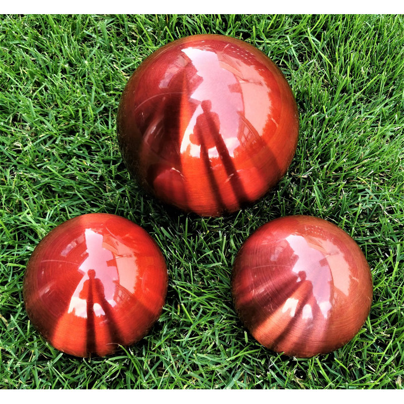 Challie Stainless Steel Gazing Ball, 15cm H x 25cm W x 25cm D