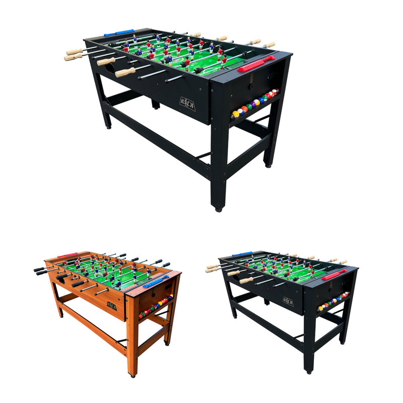 Black 48" 2-in-1 Foosball and Pool Game Table