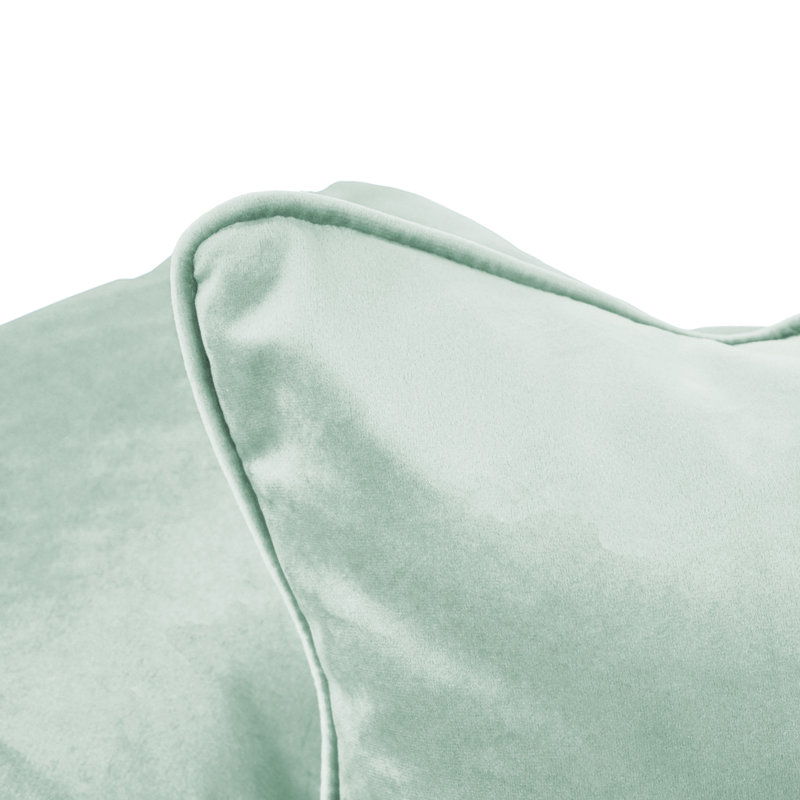 Rectangle Lumbar Microfiber Pillow with Piping, 2-pack, Aloe, Rectangular 16"H x 24"W