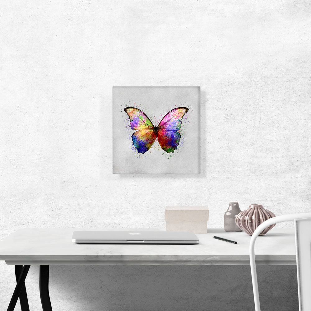 Abstract Butterfly on 8x10 inch canvas board