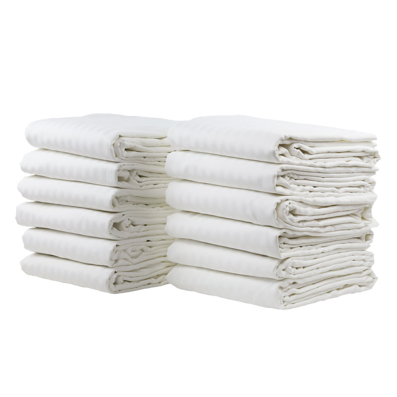 Lotus by 1888 Mills Tone on Tone Egyptian-Like Cotton Flat Sheet Case Pack, King