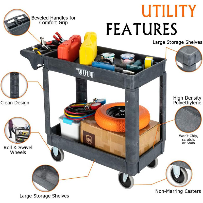 33.5 in. H x 46.7 in. W Utility Cart