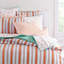 Ensemble de draps en percale 100% coton rayé à densité de tissage 200 Leo-64622084-64622081