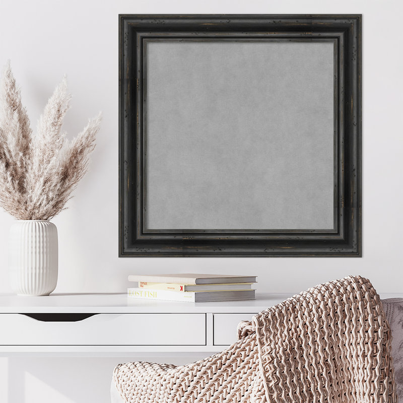 Magnetic Photo Memo Board Bulletin Board, 25" H x 25" W