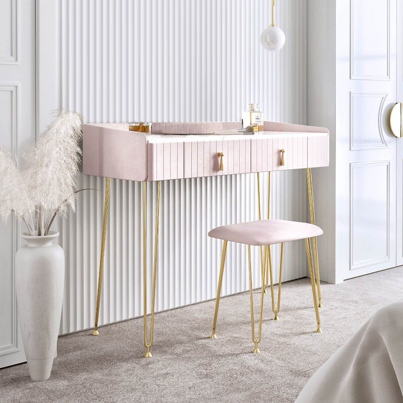 Aubie Dressing Table, Pink