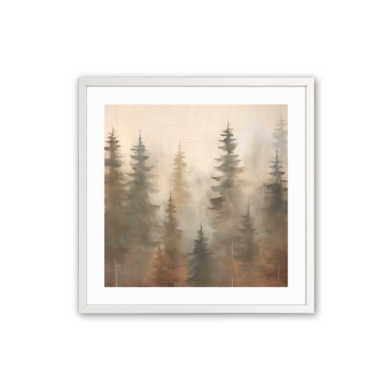 «Foggy Warm Forest I», Blanc opaque, H 17,75 po x l 17,75 po