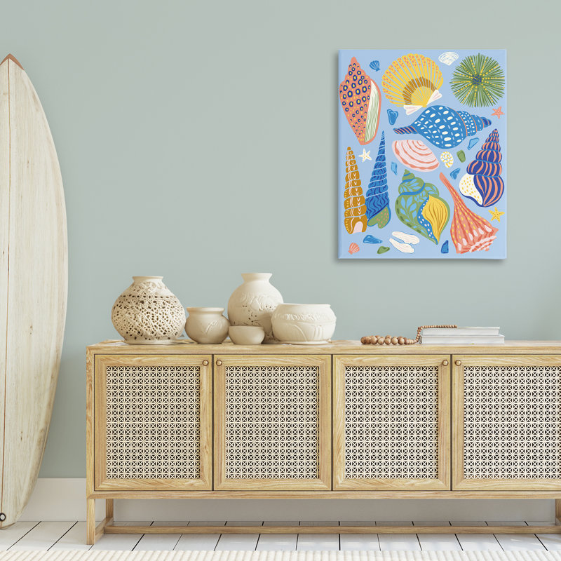 «Summer Fun Seashells» par Arrolynn Weiderhold, 40" H x 30" W