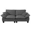 Canapé en chenille pour voilier, causeuse modulaire à 2 places avec accoudoirs courbés, canapé Comfort-First pour petits espaces et appartements, gris-872088383