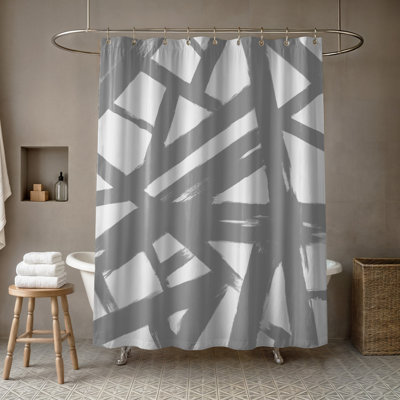 Abril Abstract Single Shower Curtain