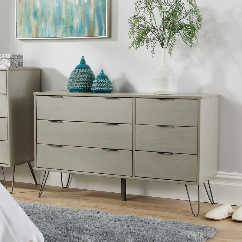 Rothley 6 Drawer Chest Storage Unit, Gray
