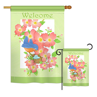 Polyester à 2 côtés 40 x 28 po drapeau de jardin