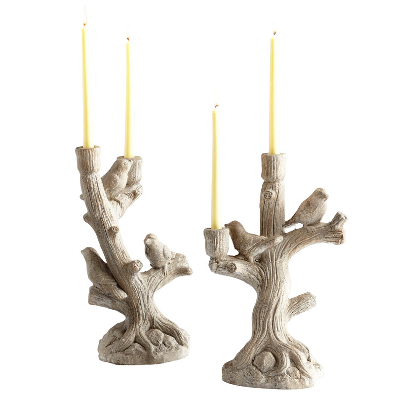 Look Out 16.5'' H Resin Tabletop Candelabra