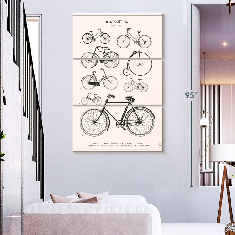 Bicyclettes, H 74 po x l 48 po