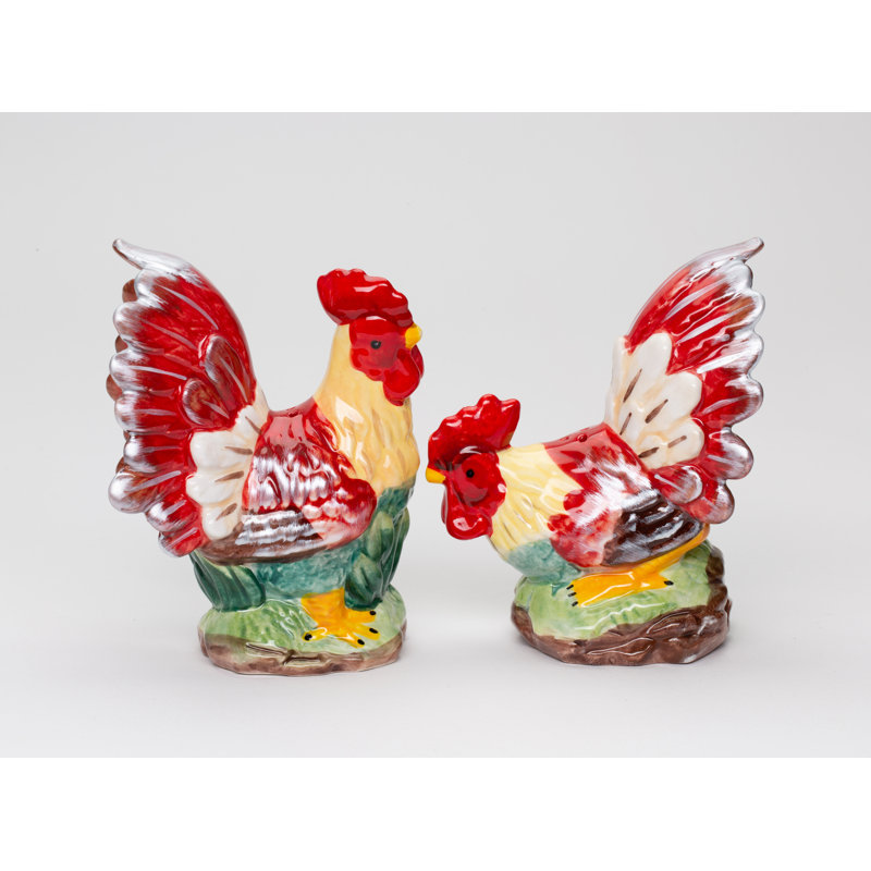Cosmos Gifts Rooster Salt and Pepper Set