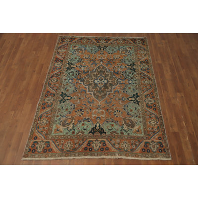 Handmade Wool Floral Traditional Rug 5x6