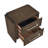 Transitional Two Drawers Nightstand 1Pc Solid Rubberwood