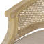 Chaise d'appoint en bois d'hévéa beige naturel