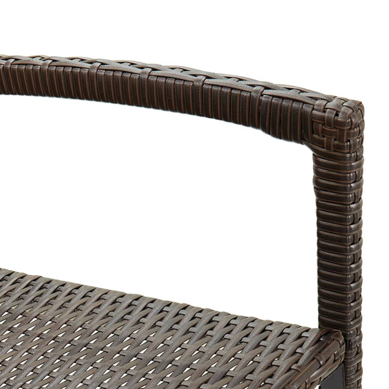 Adiel 4 - Person Wicker Patio Dining Set with Rectangular Table, Brown