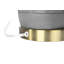 Lampe de table en béton brut avec accents dorés et abat-jour en lin-814883148