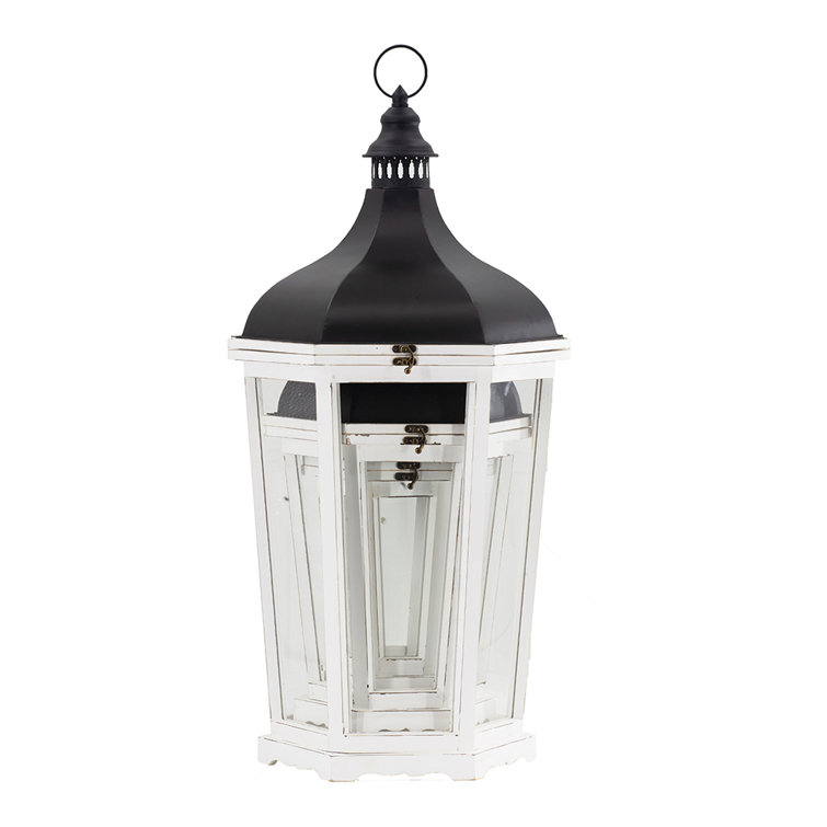 Seasonal Abode Wood Floor Lantern