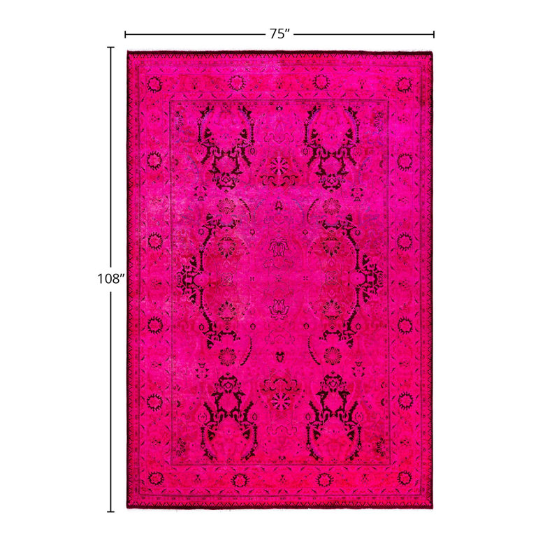 Overyed One-of-a-Kind Rectangle 6'3" X 9' Hand Knotted Area Rug