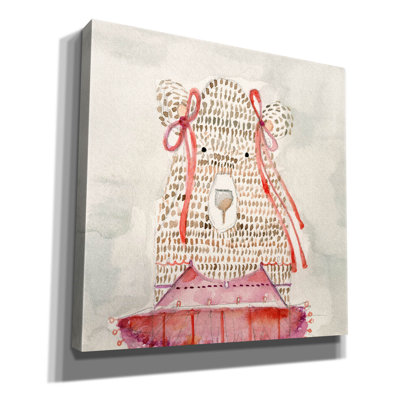 Bungalow Rose «Ballerina Bear» par Natalie Timbrook, art mural sur toile, 26 po x 26 po