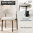5-Piece Round White Oak Dining Table Set For 4-283618654