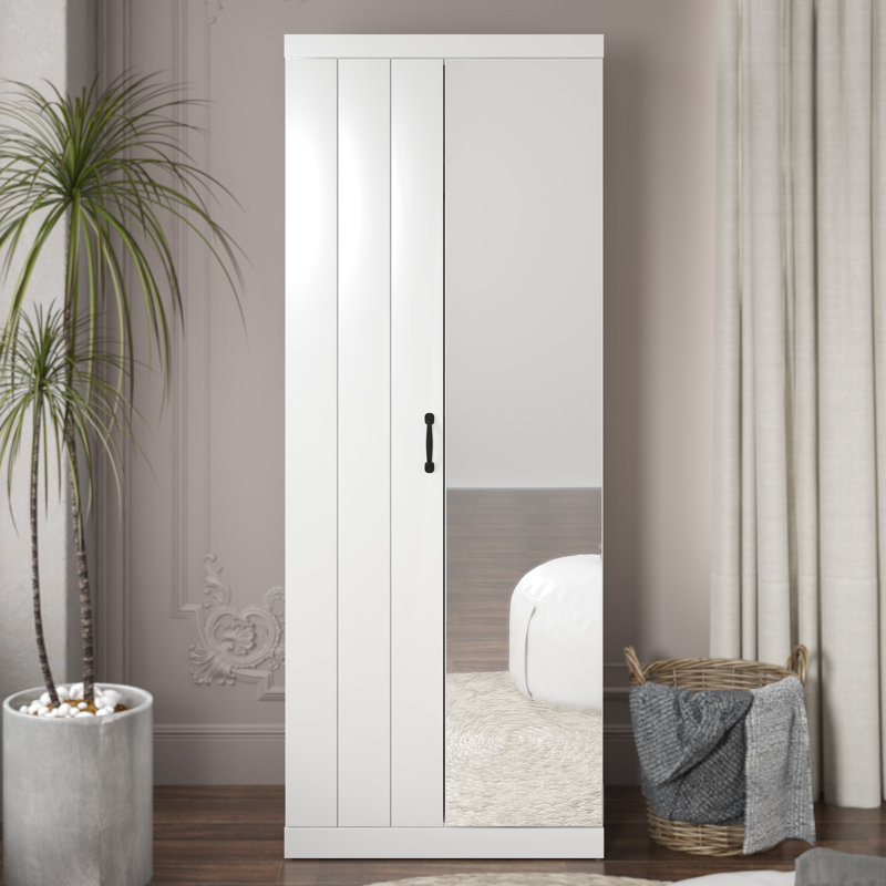 Allington 2 Door Wardrobe With Mirror, White
