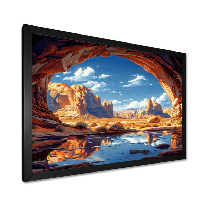 «Arches National Park Desert Caves Landscape II - Canyon», reproduction d'art, H 12 po x l 20 po x P 1 po
