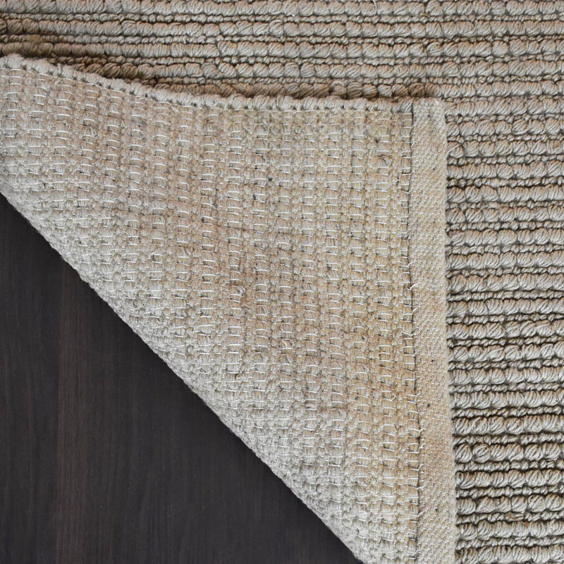 Tapis écologiques en jute tissés à la main Abdel, Rectangle de 5 pi x 8 pi