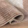 Beige Brown Geometric Stripe Area Rug