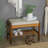 Faux Leather Upholstered Solid Wood Entryway Storage Bench-1058473244