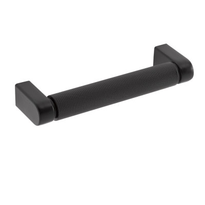 Poignée de tiroir Kent moletée 4 po (10 cm) d'entraxe, noir mat