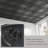 LooYee 24 PCS Black Ceiling Tiles 24x24 Inch, French Style 3D Decorative Ceiling Panels 2x2Ft PVC Waterproof Washable Plastic Material Ideal for Living Room Bedroom Bathroom Garage Cover 96 Sq.Ft