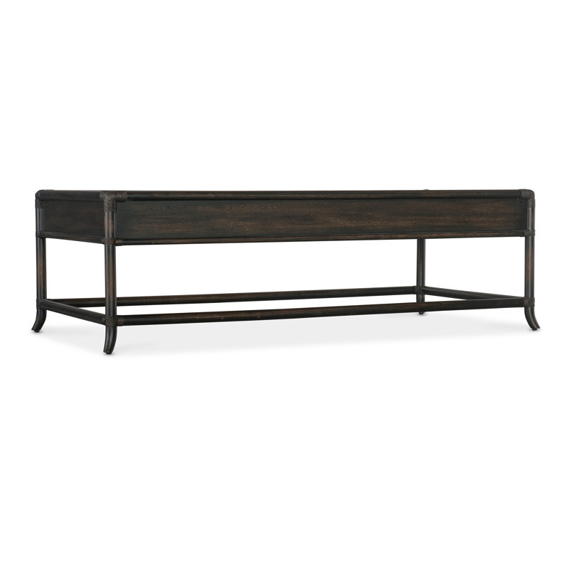 Bellmont Solid Wood Coffee Table with Storage, Black Sand