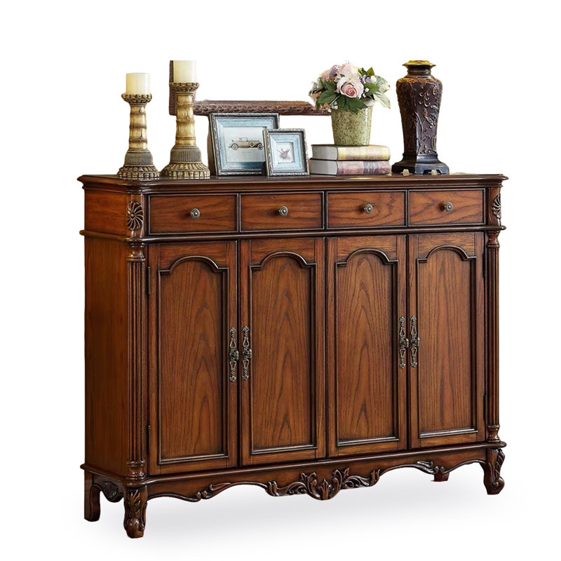 Deep-cherry Solid + Manufactured Wood Shoe Storage Bench