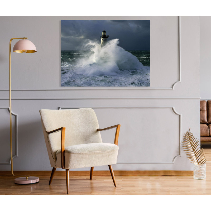 Phare D'ar-Men by Jean Guichard - Wrapped Canvas Print, 70cm H x 100cm W x 4cm D