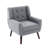 Jaqueze Upholstered Gray Polyester Tufted Square Arm Accent chair-345980273