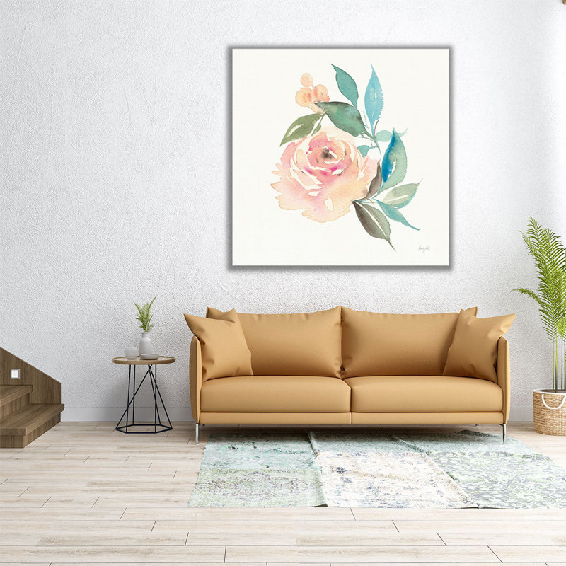 «Watercolor Blossom II», reproduction d'art sur toile, H 24 po x l 24 po