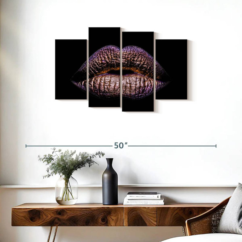 Shuttleworth Metallic Purple Lips, 22" H x 36" W