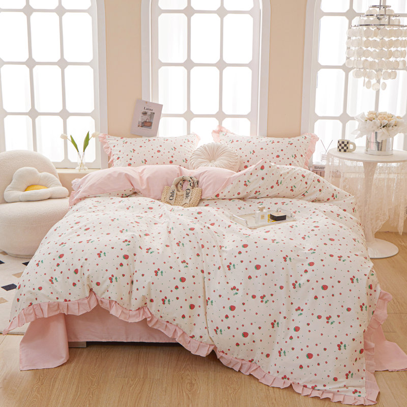 Microfiber Comforter Set, Full Comforter + 4 Additional Pieces, Floral 10